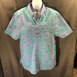 Chubbies The Nutter Polo Button Down Shirt, Medium